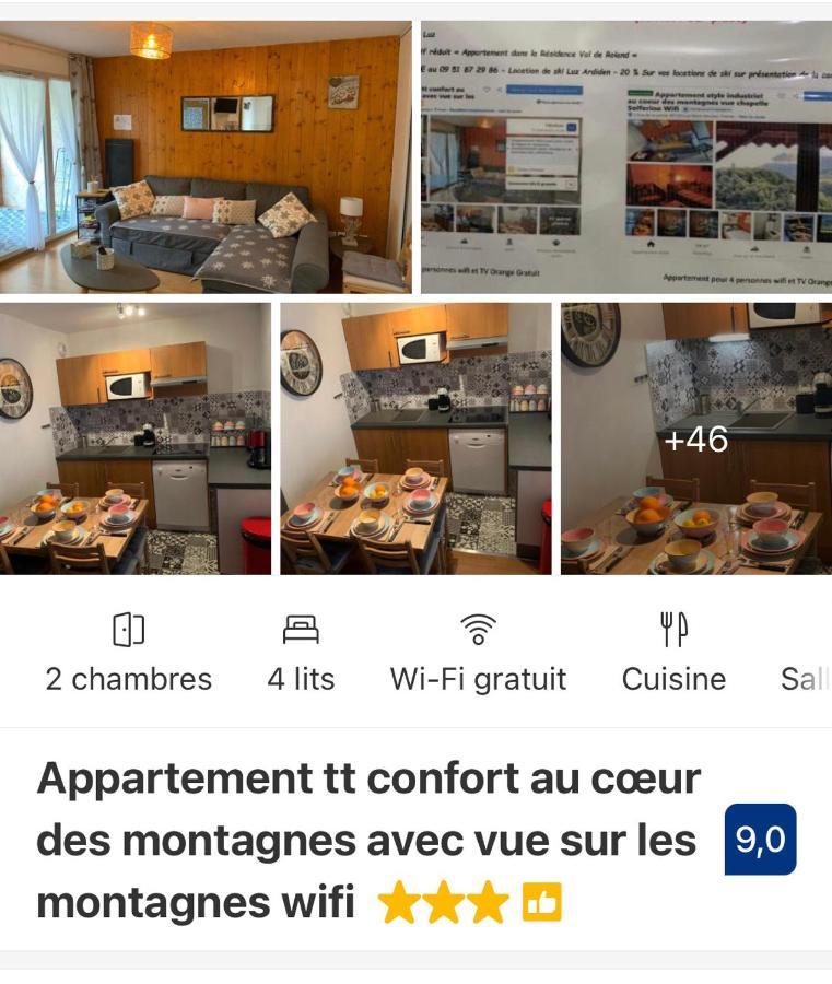Appartement Tt Confort Au Coeur Des Montagnes Vue Sur Les Montagnes II Wifi Люс-Сен-Совёр Экстерьер фото